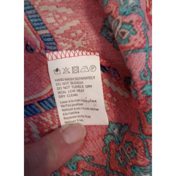 Glamorous Women's Size 8 Red Abstract Pattern Open Back Mini Dress - Picture 6 of 7